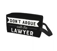 QIOEURYU Sacs de voyage personnalisés : ne discutez pas avec l’avocat Sac de toilette pour juge Law Maquillage Organisateur cosmétique Kit beauté pour dames Boîte Dopp Cadeaux