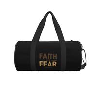 QIOEURYU Sacs de voyage Sacs à main La foi sur la peur Impression de texte Gym Sports avec chaussures Conception de bagages Sac de fitness graphique pour couple Loisirs en plein air