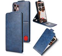 QiongniAN Compatible avec Nothing CMF Phone 2 Pro Coque Housse Etui,Compatible avec Nothing CMF Phone 2 Pro 5G A001 Flip PU Etui de téléphone en Cuir Coque Blue