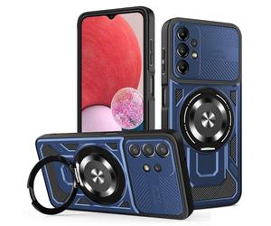 QiongniAN Compatible avec Samsung Galaxy A04S / Galaxy A13 4G/5G / Galaxy M13 4G SM-M135F/DSN Coque Etui Cover,360 degrés Etui magnétique Rotatif pour téléphone Portable Blue