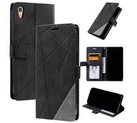QiongniAN Compatible avec Sony Xperia L1 Étui en Cuir,Magnétique Etui Housse Compatible avec Sony Xperia L1 G3311 G3312 G3313 Étui Téléphone Black