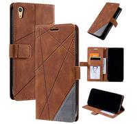 QiongniAN Compatible avec Sony Xperia L1 Étui en Cuir,Magnétique Etui Housse Compatible avec Sony Xperia L1 G3311 G3312 G3313 Étui Téléphone Brown