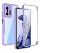 QiongniAN Compatible avec Xiaomi 11T 5G Étui Housse,Antichoc Housse avec Protection d'écran Compatible avec Xiaomi 11T Pro 5G 2107113SG 2107113SI 2107113SR Coque Purple