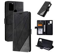 QiongniAN Coque Cuir pour Oppo A53S 2020,Coque pour Oppo A32 2020,Coque pour Oppo A53 2020 CPH2127 / A53s 2020 CPH2135 / A33 2020 / A32 PDVM00 Coque Housse Etui Cover Black