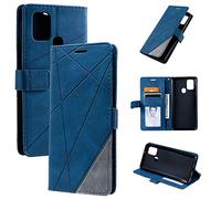 QiongniAN Coque Cuir pour Oppo A53S 2020,Coque pour Oppo A32 2020,Coque pour Oppo A53 2020 CPH2127 / A53s 2020 CPH2135 / A33 2020 / A32 PDVM00 Coque Housse Etui Cover Blue