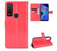 QiongniAN Coque Cuir pour TCL 20 R 5G,Coque pour TCL 20AX 5G,Coque pour TCL Bremen 5G,Coque pour TCL 20 R 5G T767H Coque Housse Etui Cover Red