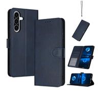 QiongniAN Coque en Cuir Compatible avec Samsung Galaxy A36 5G,Compatible avec Samsung Galaxy A36 5G SM-A366E SM-A366E/DS SM-A366B SM-A366B/DS SM-A366U1 Étui pour téléphone à clapet Coque Blue