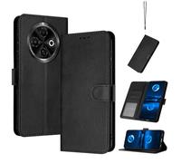 QiongniAN Coque en Cuir Compatible avec Tecno Spark 30C 4G,Compatible avec Tecno Spark 30C 4G kl5 kl5n Étui pour téléphone à clapet Coque Black