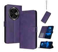QiongniAN Coque en Cuir Compatible avec Tecno Spark 30C 4G,Compatible avec Tecno Spark 30C 4G kl5 kl5n Étui pour téléphone à clapet Coque Purple