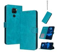 QiongniAN Coque en Cuir Compatible avec Xiaomi Redmi 10X 4G,Compatible avec Xiaomi Redmi Note 9 M2003J15SC M2003J15SG M2003J15SS Étui pour téléphone à clapet Coque Green