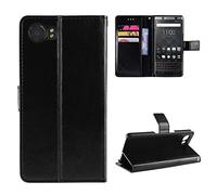 QiongniAN Coque pour Blackberry DTEK70,Coque pour Blackberry KEYone BBB100-1 BBB100-2 BBB100-3 BBB100-4 BBB100-5 BBB100-6 BBB100-7 Coque Portefeuille en Cuir à Rabat Cover Black