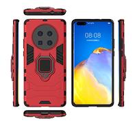 QiongniAN Coque pour Huawei Mate 40 Pro Housse,Support de Bague pivotante Coque pour Huawei Mate 40 Pro 5G NOH-NX9 NOH-AN00 NOH-N29 / Mate 40 Plus Coque Etui Cover Red