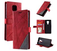 QiongniAN Coque pour Moto G9 Play,Coque pour Lenovo K12 Note XT2083-4,Magnétique Etui Housse pour Motorola Moto E7 Plus XT2081-1 XT2081-2 / Moto G9 Play XT2083-1 XT2083-3 / Moto G9 Étui Téléphone Red