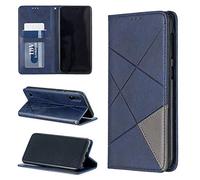 QiongniAN Coque pour Samsung Galaxy A10 Housse de Protection,Coque pour Samsung SM-A105G/DS Galaxy A10 2019 / SM-A105FN/DS SM-A105N SM-A105M / SM-M105F/DS Galaxy M10 Étui à Rabat en Cuir PU Case Blue