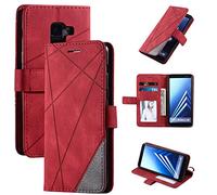 QiongniAN Coque pour Samsung Galaxy A8 2018,Coque pour Samsung SM-A530F/DS Galaxy A8 2018 / SM-A530W SM-A530F SM-A530N SM-A5300 Coque Housse Etui Cover Red