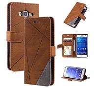QiongniAN Coque pour Samsung Galaxy J2 Prime,Magnétique Etui Housse pour Samsung SM-G530AZ Galaxy Grand Prime/SM-G530FZ SM-G531F SM-G531Y / SM-G532F/DS Galaxy J2 Prime+ Étui Téléphone Brown