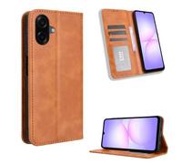 QiongniAN Etui Coque Compatible avec Samsung Galaxy A07 4G,Protection Housse en Cuir PU Compatible avec Samsung Galaxy A07 4G SM-A075F/DS SM-A075M/DS Coque Brown