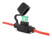 Qiorange Support Porte Fusible Lame Enfichable Etanche avec Fil Câble Max. 32V/30A pour Camion Voiture petit (Fuse Holder Type A 1 Pcs)