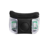 Qipeika 6PC Outdoor Cyclisme Vélo 6ème Génération Eye Frog Flash Night Riding Warning Light AG10 Black Shell White Light