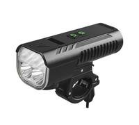 Qipeika Grand lumen multifonctionnel pour vélo d'extérieur avec batterie externe super lumineuse faisceau haut et bas klaxon lumière 4400 mAh