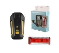 Qipeika Klaxon avant et arrière pour vélo extérieur - Feu d'avertissement de circulation nocturne - Phare klaxon + feu arrière B / set
