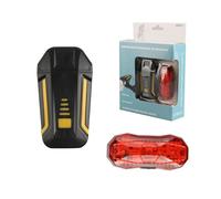Qipeika Klaxon avant et arrière pour vélo extérieur - Feux d'avertissement de nuit - Phares de klaxon + feux arrière A-style