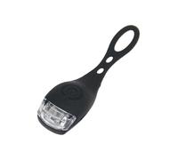 Qipeika Lot de 10 voyants d'avertissement de batterie multifonctions en silicone pour vélo - Coque noire - Lumière blanche (batterie AG10)