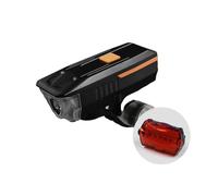 Qipeika Phare avant vélo avec klaxon rechargeable par USB Rouge sans klaxon