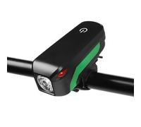 Qipeika Vélo d'extérieur T6 avec klaxon - Noir et vert