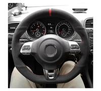 QIPEVMLZ Caches Volant pour VW pour Golf 6 pour GTI pour MK6 pour Polo pour GTI pour Scirocco R pour Passat pour CC pour Line 10 Couverture Volant Voiture Couvre Volant Voiture(Style 1)