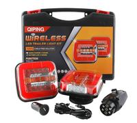 Qiping 2 pack feu remorque led sans fil 12v magnétique, éclairage arrière wireless étanche - rechargeable, E-mark ECE E9 R10-05