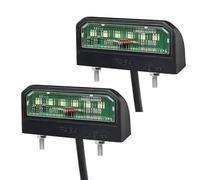 Qiping 2 Pcs Éclairage Plaque D'immatriculation LED pour Remorque Voiture, Feux Latéraux Blanc - 12V 24V Universel - Imperméable - Lumière Blanche Froide 6000K