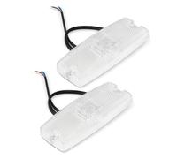 Qiping 2 Pcs Feux de Gabarit LED 12V/24V White avec Réflecteur, Feux de Position Latéraux pour Remorque, Voiture, Camion, Caravane, RV (Blanc)
