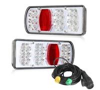 Qiping Feux Remorque,Prise Remorque 13 broches,12V/24V avec 6 Fonctions/ 5m Câbles/Homologué E pour Voitures Camions Caravanes Camionnettes