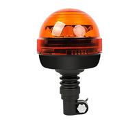 Qiping Gyrophare LED Orange, 12V-24V Orange-Phare d’Avertissement Clignotant avec 13 Modes 12 LED de Flash Strobe Beacon Light Ambre pour Camion Tracteur Caravane IP67 étanche ECE R65 R10 E9