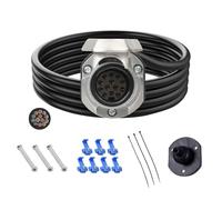 Qiping Prise remorque 13 Broches, Faisceau Remorque 13 Broches avec 2M câble(13 Fils), Câbles et Accessoires universels pour remorques, pour Caravane RV Voiture Bateau