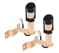 Qiping Support de gyrophare avec câble et capuchon étanche, Tracteur Support métallique pour installer des voyants d'avertissement rotatifs clignotants, Conforme à la norme DIN(2 PCS)