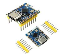 QIQIAZI ESP32-C3 PRO Mini carte de développement, ESP32-C3 PRO Mini module Onboard ESP32-C3FH4 Chip WiFi Bluetooth ESP-32 Carte de développement pour Arduino (2 pièces)
