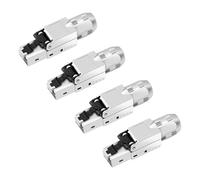 QIQIAZI Lot de 4 fiches réseau CAT 7 RJ45 sans outil - Connecteur LAN sans outil - Compatible avec câble réseau Cat 7,6a 6 - Connecteur Ethernet jusqu'à 10 Gbps - Transmission de signal stable 1000 m
