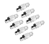 QIQIAZI Lot de 8 fiches réseau CAT 7 RJ45 sans outil - Connecteur LAN sans outil - Compatible avec câble réseau Cat 7,6a 6 - Connecteur Ethernet jusqu'à 10 Gbps - Transmission de signal stable 1000 m