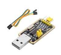 QIQIAZI UART-TTL USB Adaptateur avec convertisseur CH340G, 3,3 V/5 V UART-TTL USB Adaptateur avec câble cavalier compatible avec Arduino