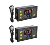 QIQIAZI W3230 Régulateur de Température Numérique 110V-220V AC, Régulateur de Température avec Affichage LED, Interrupteur Thermostat avec Capteur NTC 10K, Plage de Température -50°C à 110°C (2 Pièces