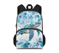 QIQISE Sac à dos pour garçons et filles de 9 à 10 ans, 10 à 11 ans, 11 à 12 ans, Tie Dye Tortue de mer, taille unique