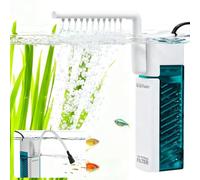QiQiWader Petit filtre d'aquarium, convient pour les aquariums de 10 à 37 litres, 6 W 24 GPH avec deux modes de commutation.