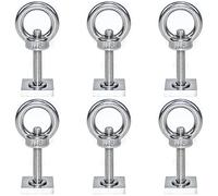 QIQN Adaptateur T-Track M6x35mm en Acier Inoxydable à Rainure en T avec Écrou à Anneau et Rondelle pour Vélo, Porte-Bagages de Toit, Outil de Fixation