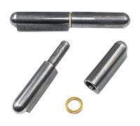 QIQN Gond Porte Charnière Lourde en Acier Paumelle a Souder avec Bague Laiton pour Porte Métallique, Fenêtre, Armoire, Portail, Meuble en Métal (2Pièces 120mm) Capacité Charge 180 kg