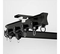 QIQVIV Flexible Pliable Rail De Rideau pour Séparateur De Pièce Tringle À Rideaux Montage Au Plafond Ou Au Mur Rail De Rideau pour Baie Vitrée(Ceiling-E,6.5ft/200cm(2 * 100cm))