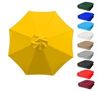 QIQVIV Rechange Toile De Parasol De Jardin pour 6 Baleines/8 Baleines Parasol De Terrasse, Parasol De Jardin, Housse De Rechange(Yellow,(8Rib) 3.0m/118in)