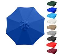QIQVIV Rechange Toile De Parasol De Jardin pour 6 Baleines/8 Baleines Parasol De Terrasse, Parasol De Jardin, Housse De Rechange(Sapphire Blue,(6Rib) 3.0m/118in)