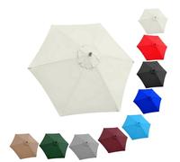 QIQVIV Toile De Rechange pour Parasol De 200/270/300 Cm, pour Parasol Déporté À 6 Baleines/8 Baleines(White,(6Rib) 3.0m/118in)